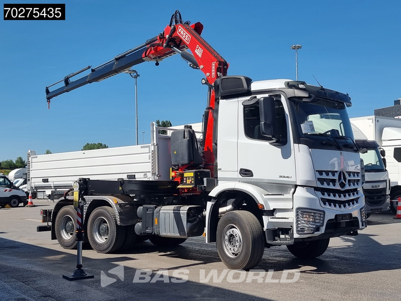 Mercedes-Benz Arocs 3348 6X4 Fassi F255A2.24 Kran Crane 9m3 3-Sided Tipper Big-Axle Euro 6 - Kamion vetëshkarkues, Kamion me vinç: foto 3 Mercedes-Benz Arocs 3348 6X4 Fassi F255A2.24 Kran Crane 9m3 3-Sided Tipper Big-Axle Euro 6 - Kamion vetëshkarkues, Kamion me vinç: foto 3