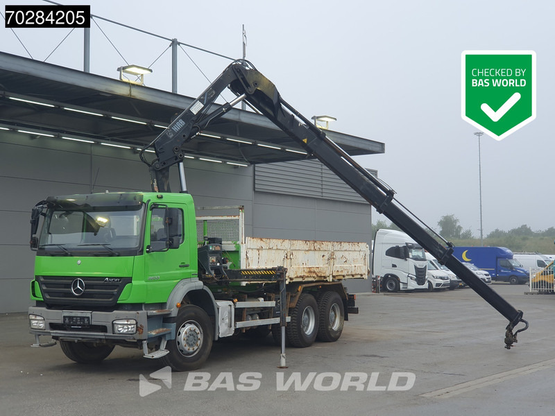 Mercedes-Benz Axor 2633 6X4 HIAB 144 ES-3 Kran Crane Manual Big-Axle Steelsuspension Euro 4 - Kamion vetëshkarkues, Kamion me vinç: foto 1 Mercedes-Benz Axor 2633 6X4 HIAB 144 ES-3 Kran Crane Manual Big-Axle Steelsuspension Euro 4 - Kamion vetëshkarkues, Kamion me vinç: foto 1