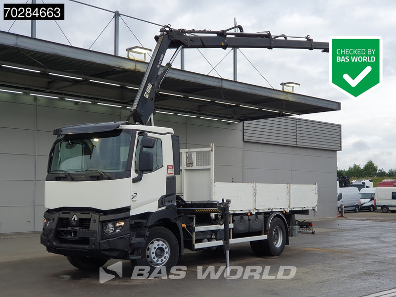 Renault C 380 4X2 HIAB 122 B-3 HIDUO Kran Crane Steelsuspension Big-Axle Euro 6 - Kamion me karroceri të hapur, Kamion me vinç: foto 1 Renault C 380 4X2 HIAB 122 B-3 HIDUO Kran Crane Steelsuspension Big-Axle Euro 6 - Kamion me karroceri të hapur, Kamion me vinç: foto 1