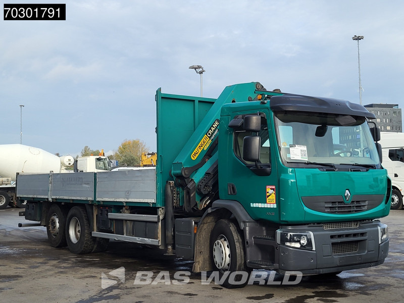 Kamion me karroceri të hapur, Kamion me vinç Renault Premium 380 6X2 Palfinger PK20002 Crane Kran Lift+Steering Axle Air suspension Euro 5: foto 10
