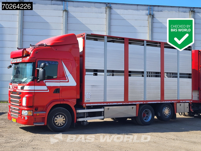 Scania G420 6X2 Van Dijk Cattle transport Liftable floor Lift-Asche Euro 5 - Kamion vagonetë: foto 1 Scania G420 6X2 Van Dijk Cattle transport Liftable floor Lift-Asche Euro 5 - Kamion vagonetë: foto 1