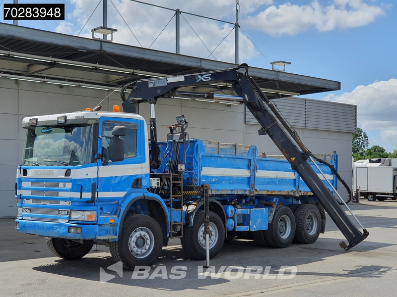 Scania G420 8X4 15m3 tipper Hiab 144 Crane Steelsuspension Manual Big-Axle Euro 3 - Kamion vetëshkarkues, Kamion me vinç: foto 5 Scania G420 8X4 15m3 tipper Hiab 144 Crane Steelsuspension Manual Big-Axle Euro 3 - Kamion vetëshkarkues, Kamion me vinç: foto 5