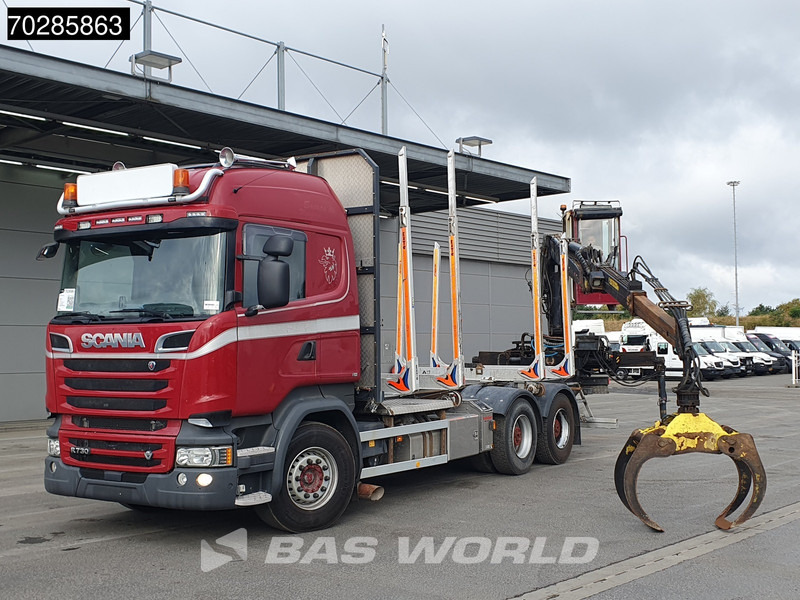 Scania R730 R 6X4 HIAB F108S 79 Crane Retarder Xenon BigAxle Loglift Automatic ACC Euro 6 - Kamion për transport druri, Kamion me vinç: foto 5 Scania R730 R 6X4 HIAB F108S 79 Crane Retarder Xenon BigAxle Loglift Automatic ACC Euro 6 - Kamion për transport druri, Kamion me vinç: foto 5