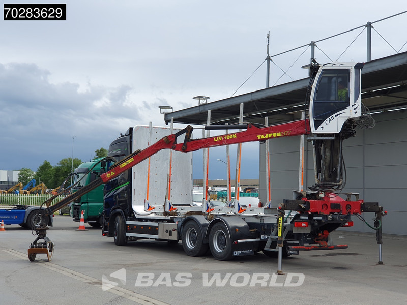 Scania S650 S 6X4 Tajfun LIV100K Kran Holztransport Retarder 3-Pedals Euro 6 - Kamion për transport druri, Kamion me vinç: foto 5 Scania S650 S 6X4 Tajfun LIV100K Kran Holztransport Retarder 3-Pedals Euro 6 - Kamion për transport druri, Kamion me vinç: foto 5