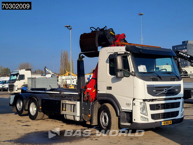 Kamion vetëngarkues, Kamion me vinç Volvo FM 330 FM 6X2 Palfinger Epsilon Z-Crane VDL Hook Lift+Steering Axle: foto 17