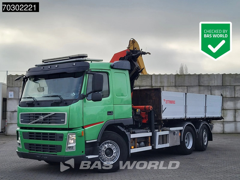 Volvo FM 340 FM 6X2 Palfinger PK23002 Crane 10m3 3-way tipper Lift+steering axle Euro 5 - Kamion vetëshkarkues, Kamion me vinç: foto 1 Volvo FM 340 FM 6X2 Palfinger PK23002 Crane 10m3 3-way tipper Lift+steering axle Euro 5 - Kamion vetëshkarkues, Kamion me vinç: foto 1
