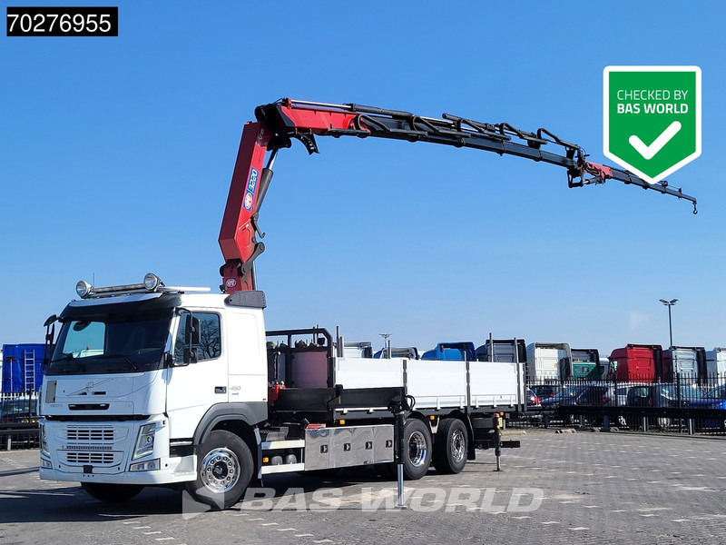 Volvo FM 450 6X2 HMF 3220 Crane Kran Lift-Lenkachse VEB+ Euro 6 - Kamion me karroceri të hapur, Kamion me vinç: foto 1 Volvo FM 450 6X2 HMF 3220 Crane Kran Lift-Lenkachse VEB+ Euro 6 - Kamion me karroceri të hapur, Kamion me vinç: foto 1