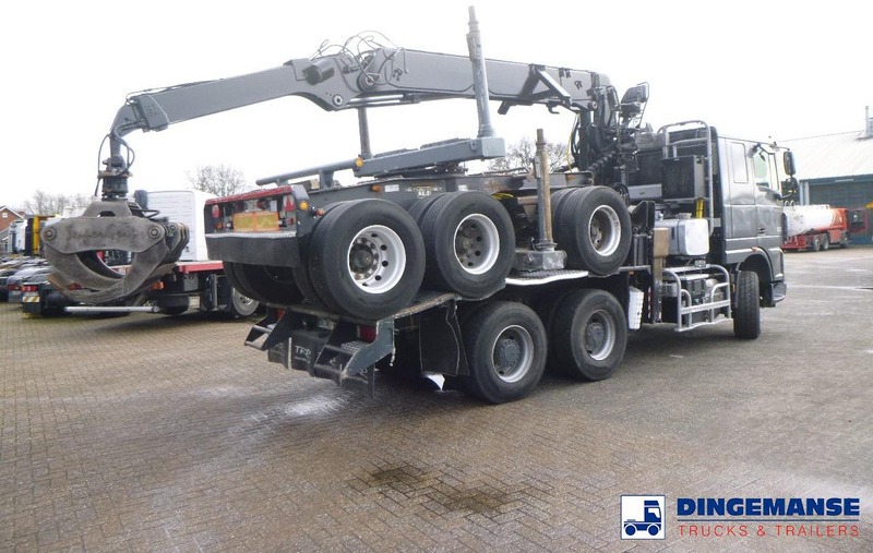 DAF XF 105.510 6x4 + Loglift F281S83 crane / timber truck + dolly - Kamion për transport druri, Kamion me vinç: foto 4 DAF XF 105.510 6x4 + Loglift F281S83 crane / timber truck + dolly - Kamion për transport druri, Kamion me vinç: foto 4