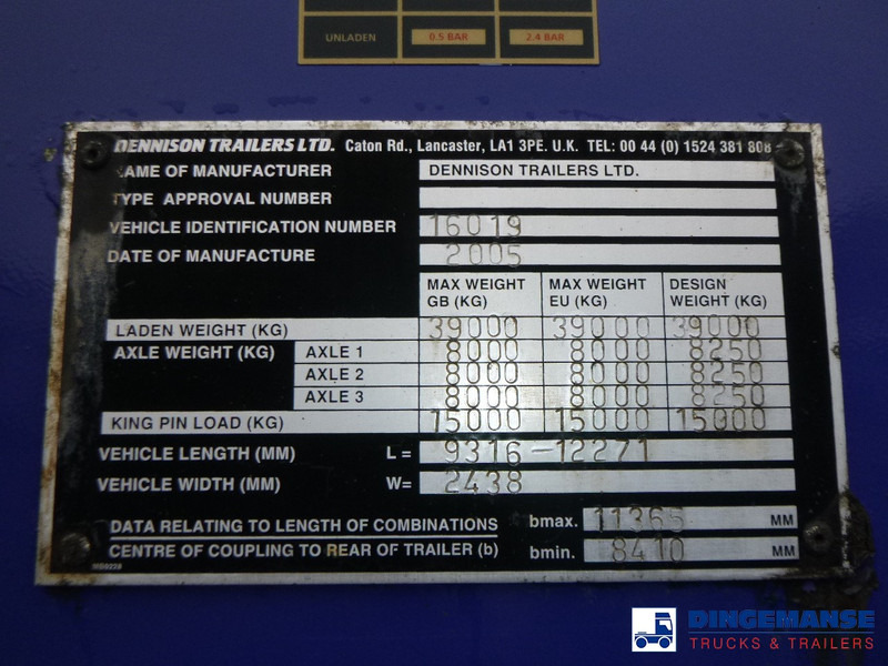 Transportjer kontejnerësh/ Gjysmë rimorkio me karroceri të çmontueshme Dennison Container trailer 20-30-40-45 ft: foto 14
