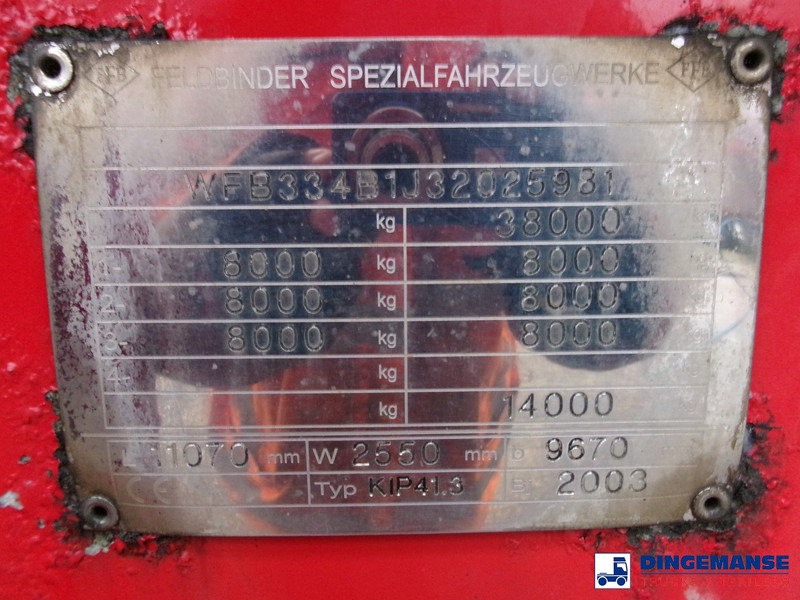 Gjysmë rimorkio me bot Feldbinder Powder tank alu 41 m3 (tipping): foto 18