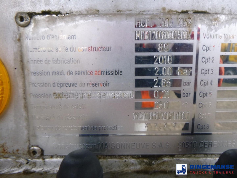 Gjysmë rimorkio me bot MAISONNEUVE Bitumen tank inox 34.8 m3 / 1 comp: foto 20