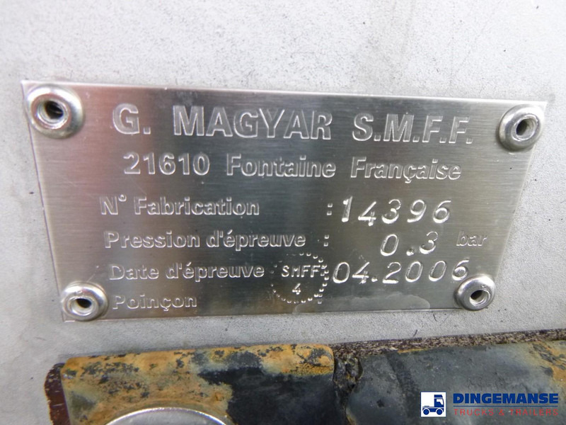 Gjysmë rimorkio me bot Magyar Food tank inox 30 m3 / 4 comp: foto 18