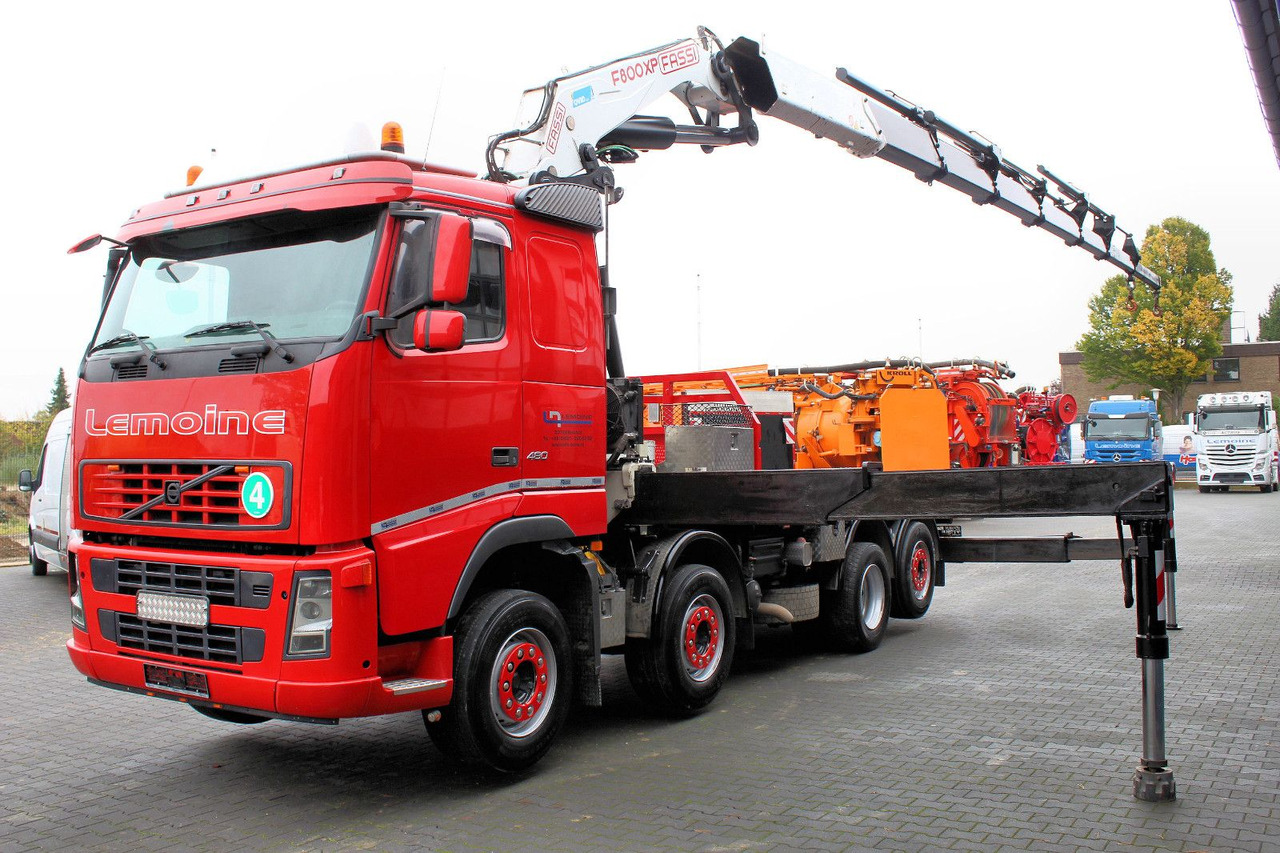 Volvo FM 480 8x2 Pritsche + FASSI F800XP Kran 6x - Kamion me karroceri të hapur, Kamion me vinç: foto 3 Volvo FM 480 8x2 Pritsche + FASSI F800XP Kran 6x - Kamion me karroceri të hapur, Kamion me vinç: foto 3
