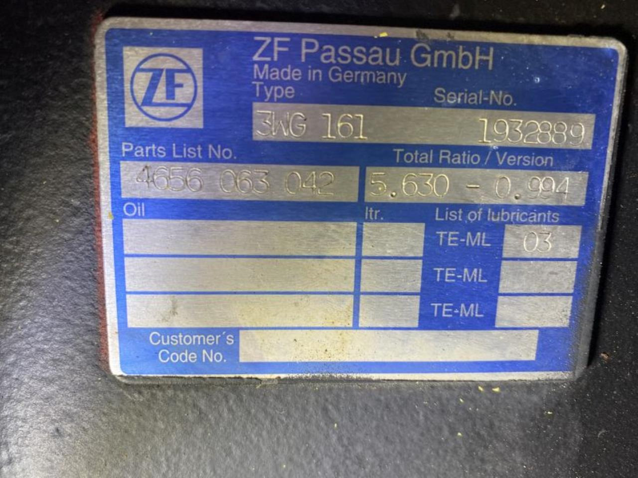 ZF 3WG161 - Transmisioni për Pajisje për trajtimin e materialeve: foto 3 ZF 3WG161 - Transmisioni për Pajisje për trajtimin e materialeve: foto 3