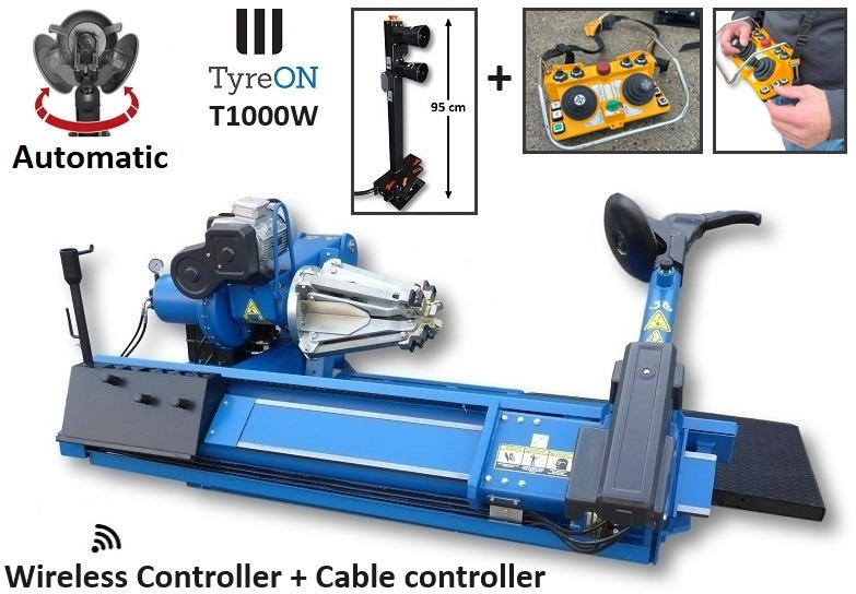T1000W truck tyrechanger 56 Inch 2 mounting speeds - fully automatic - power 4kW+4kW - Wireless controller (as extra) - Pajisjet e ofiçinës: foto 1 T1000W truck tyrechanger 56 Inch 2 mounting speeds - fully automatic - power 4kW+4kW - Wireless controller (as extra) - Pajisjet e ofiçinës: foto 1