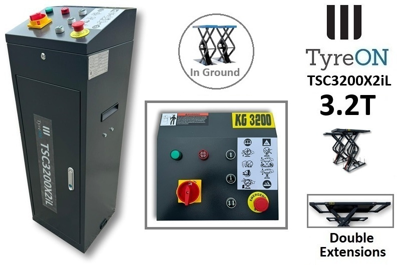 TSC3500X2iL in floor scissor lift - double extensions- Platform length up to 224 cm - also for longer vehicles - Pajisjet e ofiçinës: foto 2 TSC3500X2iL in floor scissor lift - double extensions- Platform length up to 224 cm - also for longer vehicles - Pajisjet e ofiçinës: foto 2