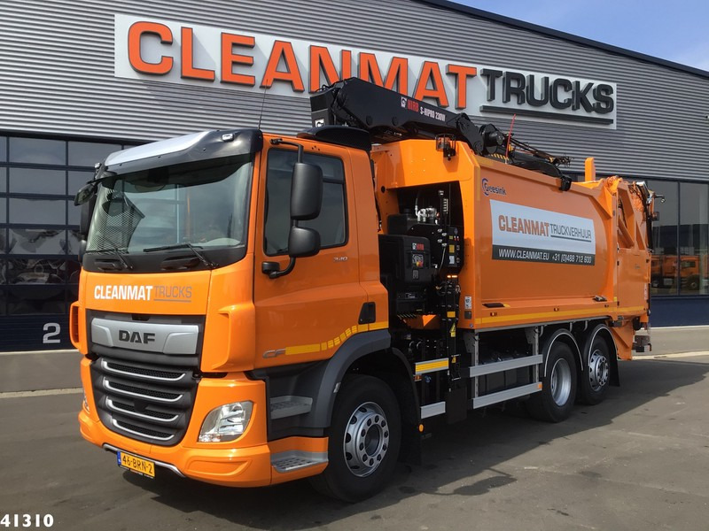 DAF FAN CF 340 Hiab 23 ton/meter laadkraan - Kamion mbeturinash: foto 1 DAF FAN CF 340 Hiab 23 ton/meter laadkraan - Kamion mbeturinash: foto 1