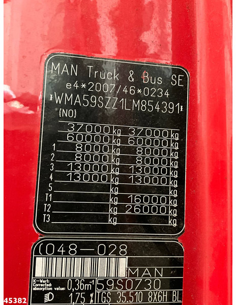 Kamion vetëshkarkues MAN TGS 35.510 8X6H 15m³ kipper: foto 19