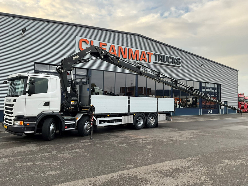 Scania G 450 8x2 Euro 6 Hiab 32 Tonmeter laadkraan Just 114.221 km! - Kamion me vinç: foto 1 Scania G 450 8x2 Euro 6 Hiab 32 Tonmeter laadkraan Just 114.221 km! - Kamion me vinç: foto 1