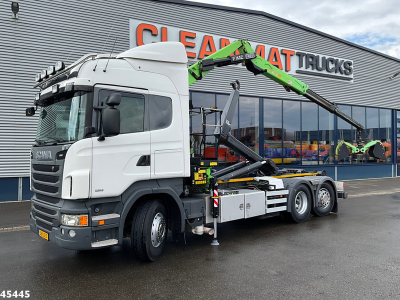 Scania R 440 Euro 6 Retarder Fassi 16 Tonmeter Z-kraan (bouwjaar 2018) - Kamion vetëngarkues, Kamion me vinç: foto 1 Scania R 440 Euro 6 Retarder Fassi 16 Tonmeter Z-kraan (bouwjaar 2018) - Kamion vetëngarkues, Kamion me vinç: foto 1