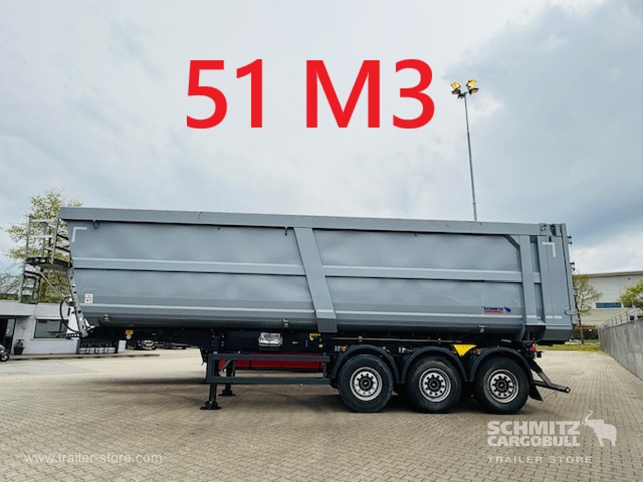 SCHMITZ Oplegger Kipper Staal rond 51m³ - Gjysmë rimorkio vetëshkarkuese: foto 1 SCHMITZ Oplegger Kipper Staal rond 51m³ - Gjysmë rimorkio vetëshkarkuese: foto 1