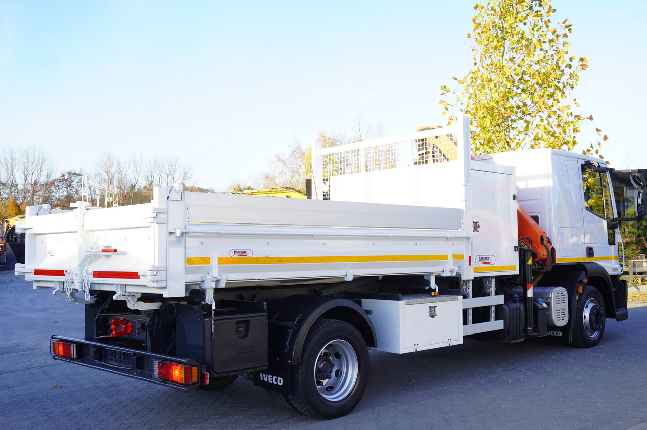 Kamion me karroceri të hapur, Kamion me vinç IVECO Eurocargo 120E18 Crane Palfinger / 3-way tipper / sleeper cab: foto 8