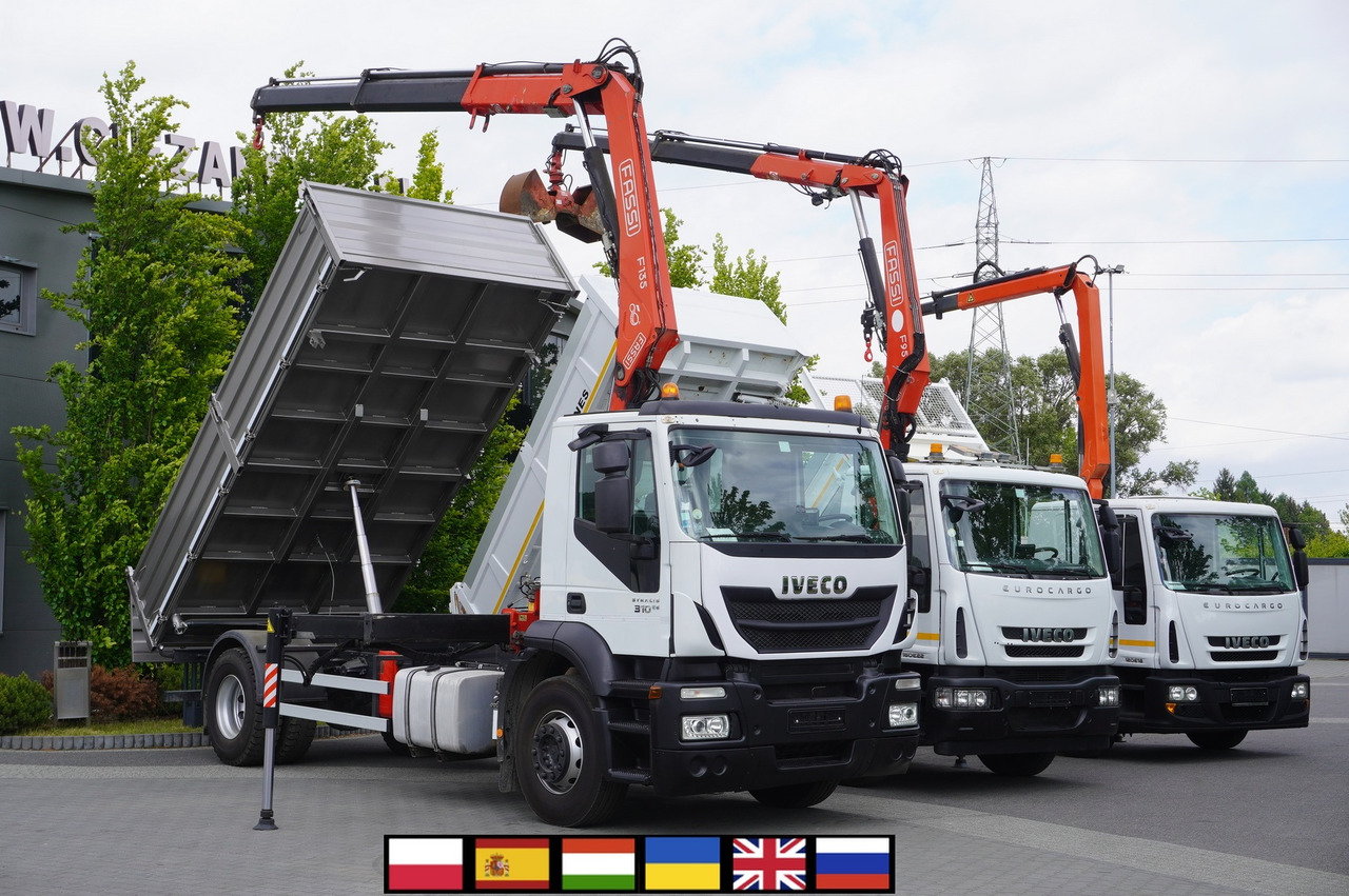 IVECO Stralis 310 E6 / NEW 3-sided tipper / Fassi F135 crane with remote control - Kamion me vinç: foto 1 IVECO Stralis 310 E6 / NEW 3-sided tipper / Fassi F135 crane with remote control - Kamion me vinç: foto 1