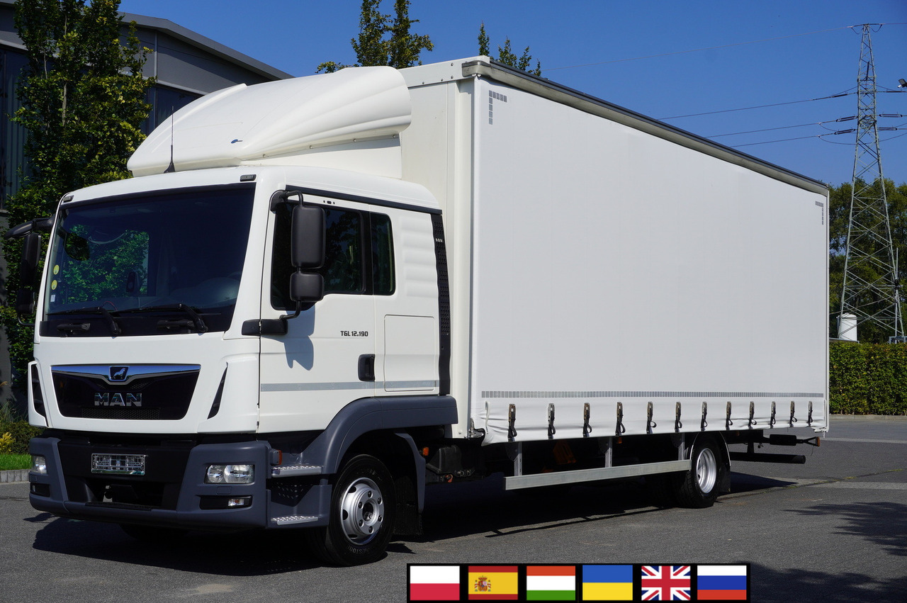 MAN TGL 12.190 / Curtainsider 19 EPAL / Sleeper cab - Kamion me tendë: foto 1 MAN TGL 12.190 / Curtainsider 19 EPAL / Sleeper cab - Kamion me tendë: foto 1