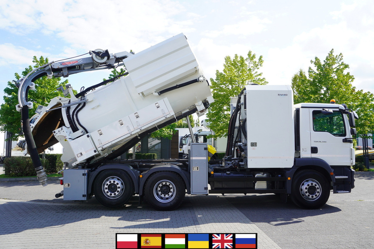 MAN TGM 26.340 E6 / RIVARD sewage cleaner 11.8 m3 / 170 tho. km / steered axle - Kamion me vakuum: foto 1 MAN TGM 26.340 E6 / RIVARD sewage cleaner 11.8 m3 / 170 tho. km / steered axle - Kamion me vakuum: foto 1