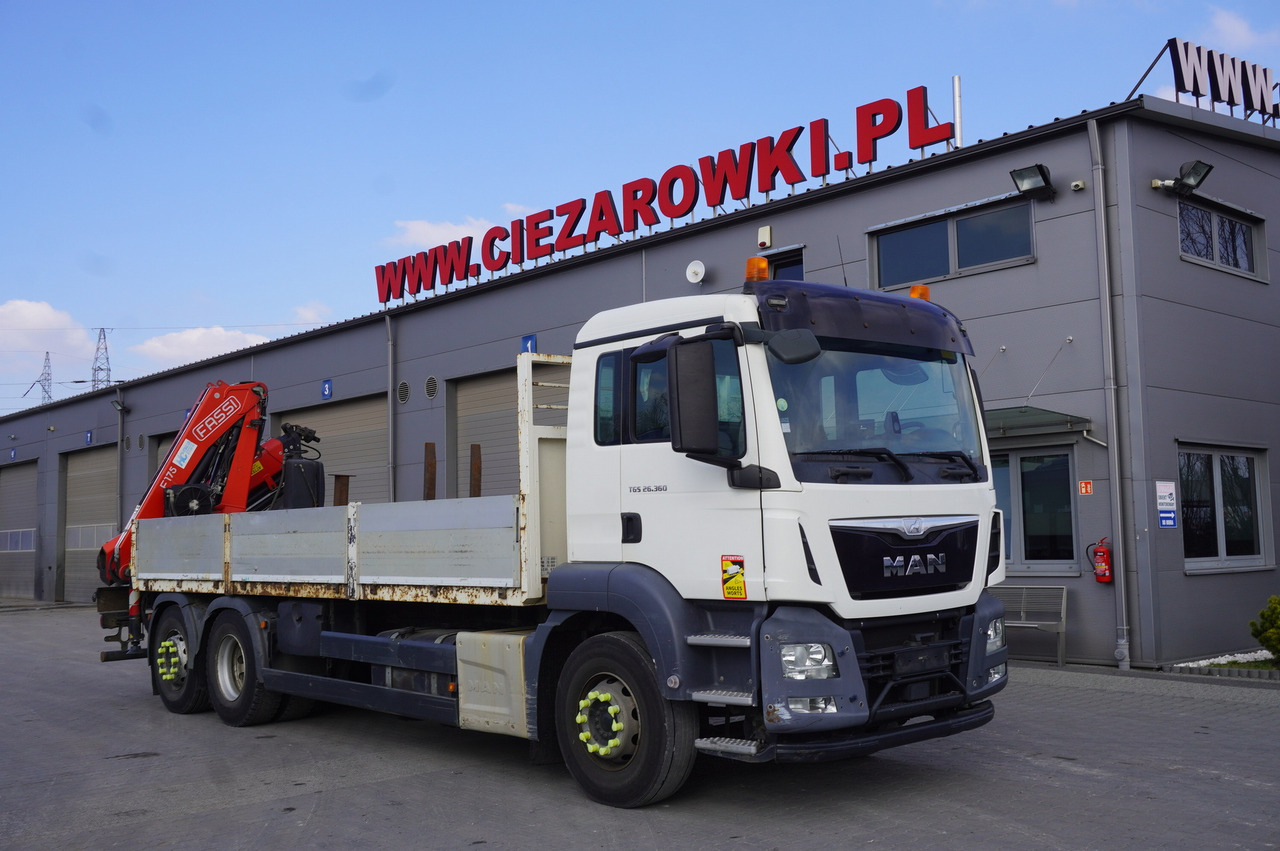 MAN TGS 26.360 Flatbed / Fassi F175 7.7 T / steered 3rd axle - Kamion me vinç: foto 2 MAN TGS 26.360 Flatbed / Fassi F175 7.7 T / steered 3rd axle - Kamion me vinç: foto 2
