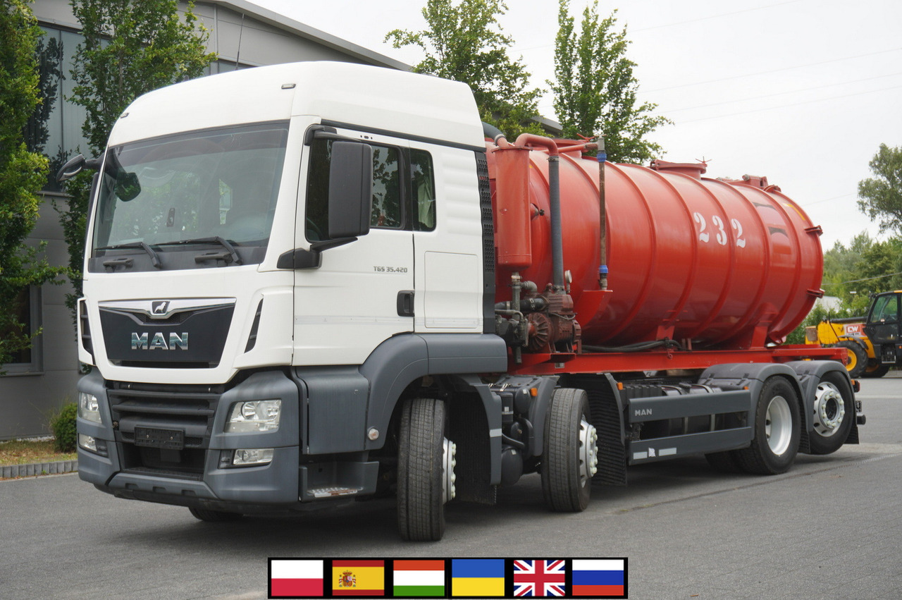 MAN TGS 35.420 8×2 / NEW septic barrel 13000 L / 3 steered axles - Cisternë pleh i lëngshëm: foto 1 MAN TGS 35.420 8×2 / NEW septic barrel 13000 L / 3 steered axles - Cisternë pleh i lëngshëm: foto 1