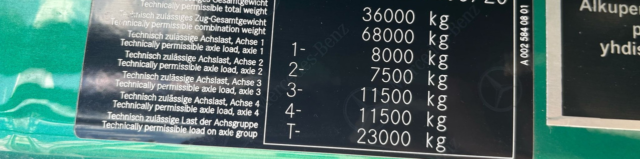 Mercedes-Benz Arocs 3563 8 × 4 / 630 HP / steered axle / Logging superstructure - Kamion për transport druri: foto 2 Mercedes-Benz Arocs 3563 8 × 4 / 630 HP / steered axle / Logging superstructure - Kamion për transport druri: foto 2