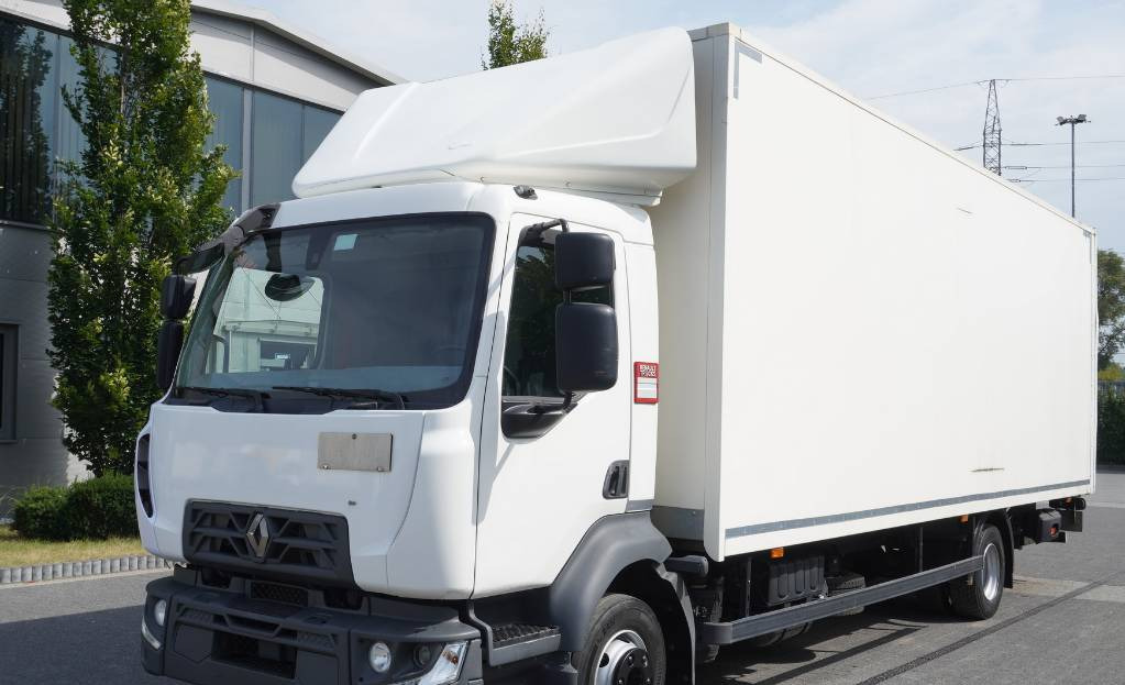 RENAULT D12 E6 / Container 18 pallets / tail lift - Kamion vagonetë: foto 1 RENAULT D12 E6 / Container 18 pallets / tail lift - Kamion vagonetë: foto 1