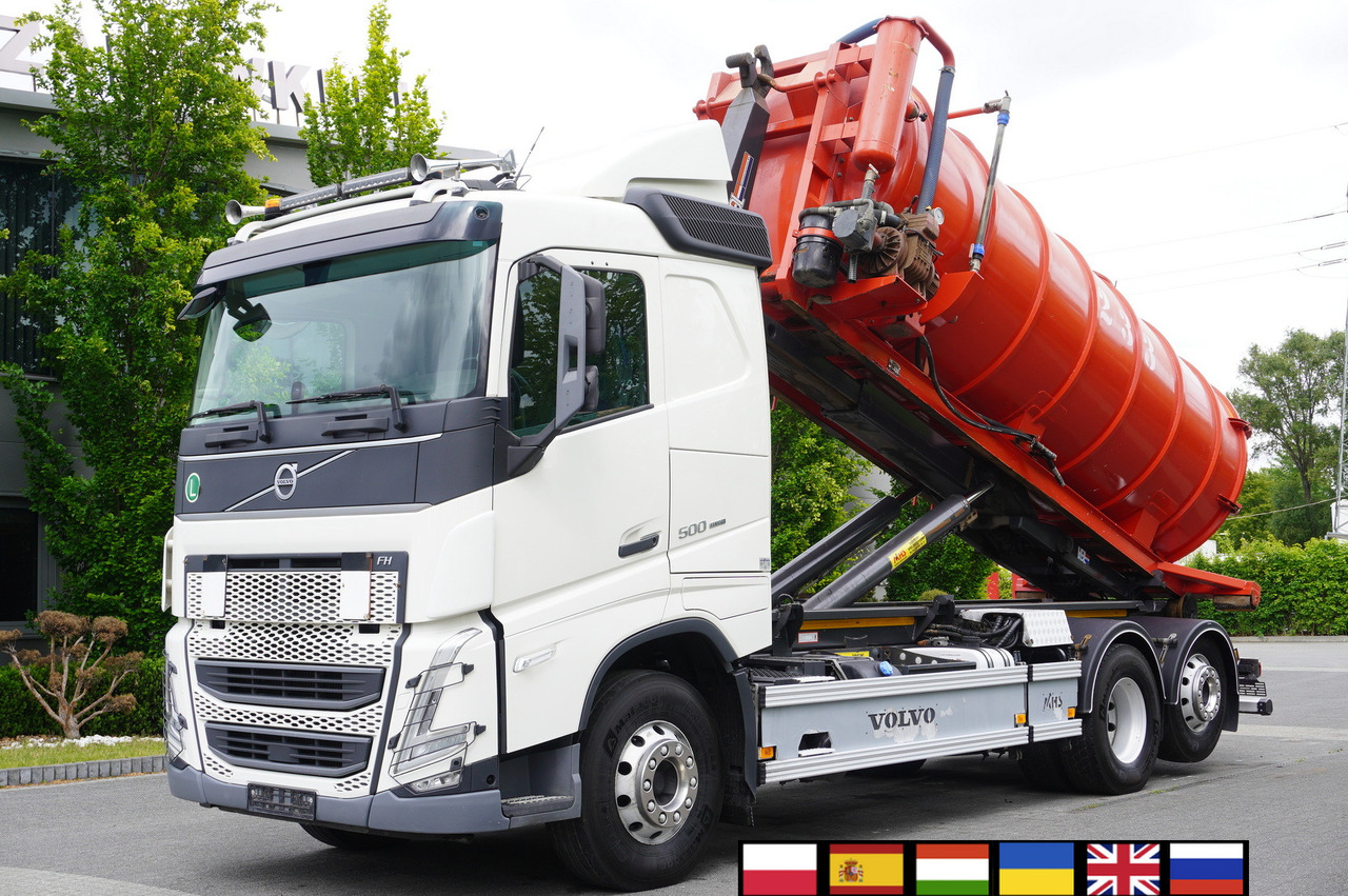 VOLVO Volvo FH 500 / Septic barrel 13000 l / Hook lift 21 t / 2022 / 3rd axle steered / 2 units - Kamion vetëngarkues: foto 1 VOLVO Volvo FH 500 / Septic barrel 13000 l / Hook lift 21 t / 2022 / 3rd axle steered / 2 units - Kamion vetëngarkues: foto 1