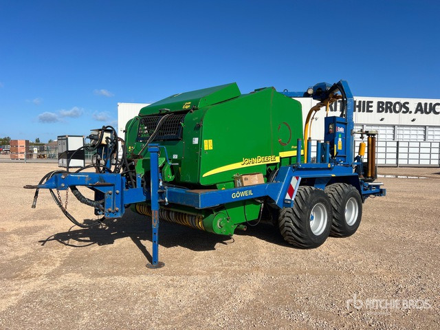 2007 John Deere 578 Enrubanneuse Combination Baler Wrapper - Dengmbledhëse e rrumbullakët, Mbështjellëse dengjesh: foto 1 2007 John Deere 578 Enrubanneuse Combination Baler Wrapper - Dengmbledhëse e rrumbullakët, Mbështjellëse dengjesh: foto 1