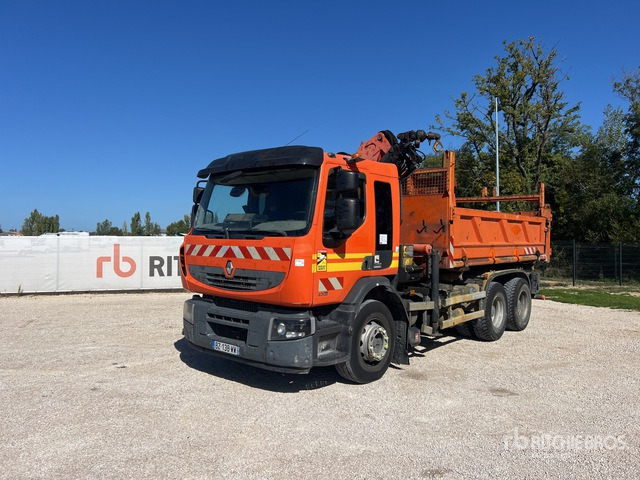 2012 Renault Premium Lander 430 DXI 2011 Palfinger PK16001K 5460 kg ... Dump Truck with Crane - Kamion vetëshkarkues: foto 1 2012 Renault Premium Lander 430 DXI 2011 Palfinger PK16001K 5460 kg ... Dump Truck with Crane - Kamion vetëshkarkues: foto 1