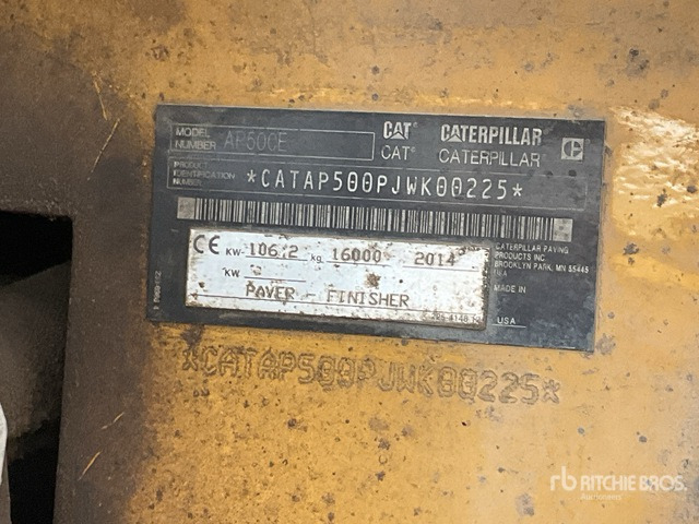 2014 Cat AP-500E Wheel Asphalt Paver - Trince/ Grirese degesh dhe bari: foto 2 2014 Cat AP-500E Wheel Asphalt Paver - Trince/ Grirese degesh dhe bari: foto 2