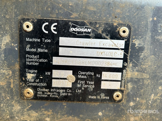 2021 Doosan DX140LC-5 Tracked Excavator - Ekskavator me zinxhirë: foto 1 2021 Doosan DX140LC-5 Tracked Excavator - Ekskavator me zinxhirë: foto 1