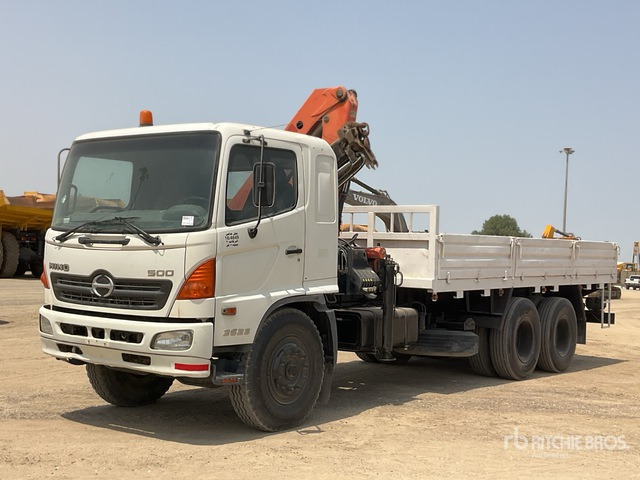 2007 Hino 500 Palfinger PK1000 4.5 ton Knuckl ... Flatbed Truck with Crane - Kamion me karroceri të hapur, Kamion me vinç: foto 2 2007 Hino 500 Palfinger PK1000 4.5 ton Knuckl ... Flatbed Truck with Crane - Kamion me karroceri të hapur, Kamion me vinç: foto 2