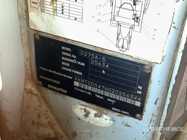 2008 Komatsu D275A-5 - Buldozer: foto 2 2008 Komatsu D275A-5 - Buldozer: foto 2