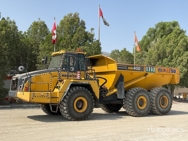 2015 Komatsu HM400-3 Articulated Dump Truck - Shkarkues teleskopik: foto 1 2015 Komatsu HM400-3 Articulated Dump Truck - Shkarkues teleskopik: foto 1