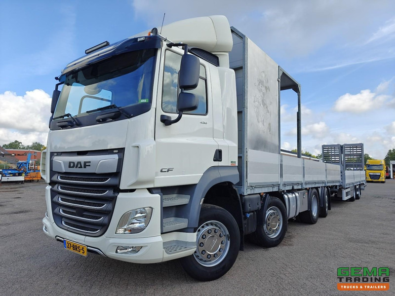 DAF CF 430 FAX 8x2/6 Dagcabine Euro6D - Machine Transporter + 2assige Aanhanger - Hydraulische Rampen - Afneembare 10.000L WaterTank - 20.000km! Origineel - Autotransportues: foto 1 DAF CF 430 FAX 8x2/6 Dagcabine Euro6D - Machine Transporter + 2assige Aanhanger - Hydraulische Rampen - Afneembare 10.000L WaterTank - 20.000km! Origineel - Autotransportues: foto 1
