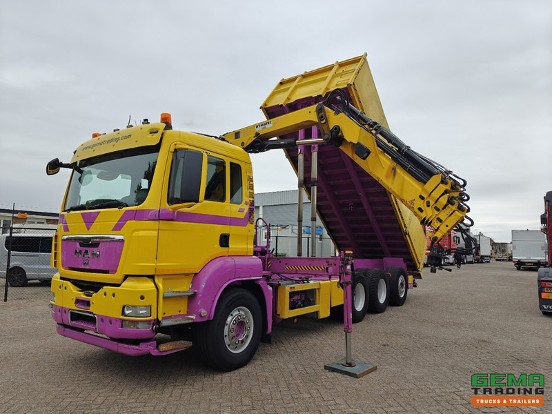 MAN TGS 35.440 8x4/4 Dagcabine Euro5 - Hymatec Kipper + Hiab 166 ES-4 Pro - Alcoa - 02/2026 APK - Kamion vetëshkarkues, Kamion me vinç: foto 1 MAN TGS 35.440 8x4/4 Dagcabine Euro5 - Hymatec Kipper + Hiab 166 ES-4 Pro - Alcoa - 02/2026 APK - Kamion vetëshkarkues, Kamion me vinç: foto 1