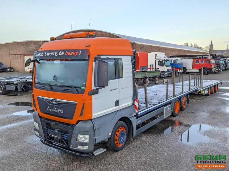 MAN TGX 26.500 6x2/4 LL Euro6 - Retarder + Recker FZ3 3-Assige Aanhanger - Uitschuifbaar - Autotransportues: foto 1 MAN TGX 26.500 6x2/4 LL Euro6 - Retarder + Recker FZ3 3-Assige Aanhanger - Uitschuifbaar - Autotransportues: foto 1