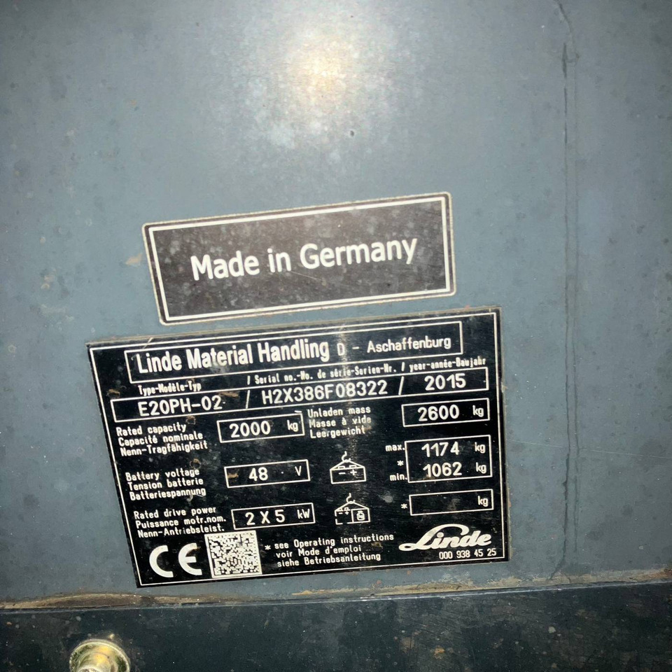 Linde E20PH (386-02) EVO - Pirun elektrik: foto 4 Linde E20PH (386-02) EVO - Pirun elektrik: foto 4