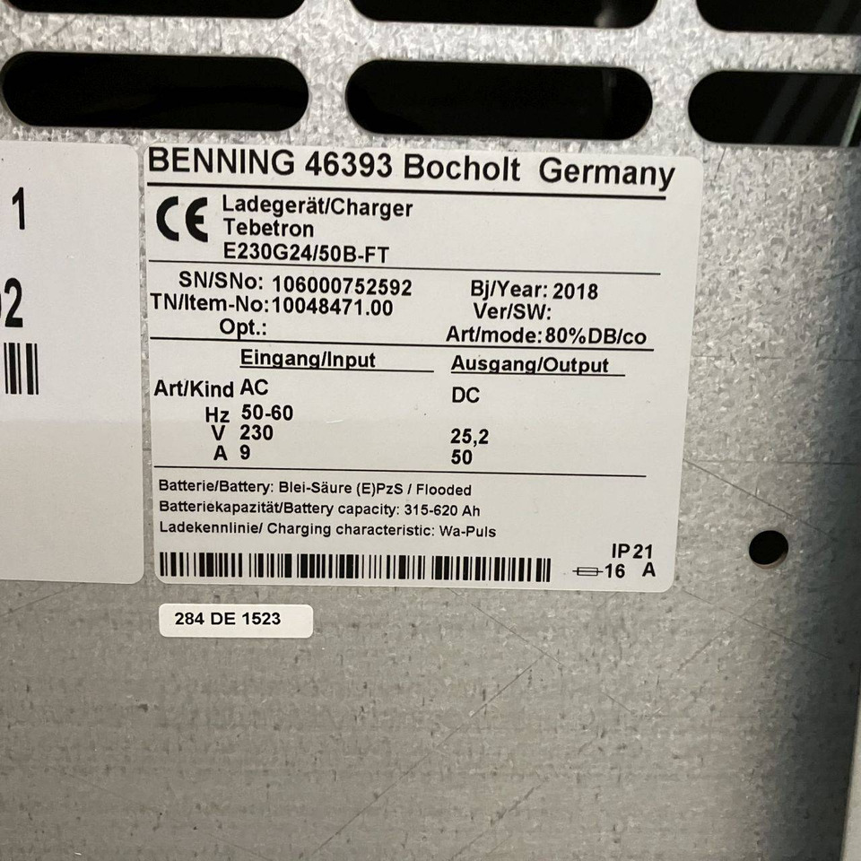 Pjesë këmbimi për Pajisje për trajtimin e materialeve Benning Tebetron 24V/50A: foto 7 Pjesë këmbimi për Pajisje për trajtimin e materialeve Benning Tebetron 24V/50A: foto 7