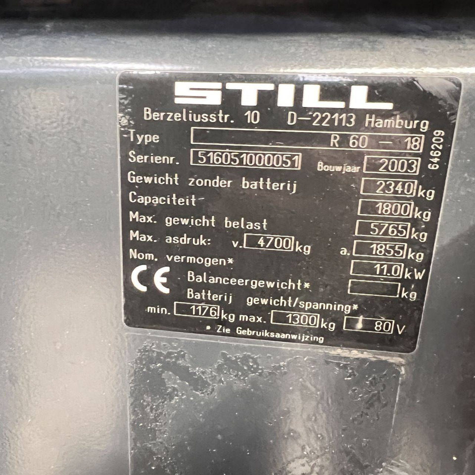Pirun elektrik Still R60-18: foto 19