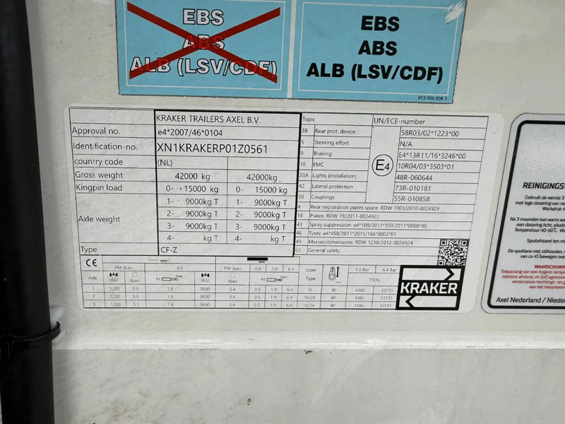 Kraker CF-ISO Koel / Walkingfloor Thermo King SLX 400 Alcoa's - Gjysmë rimorkio me bazament të lëvizshëm: foto 3 Kraker CF-ISO Koel / Walkingfloor Thermo King SLX 400 Alcoa's - Gjysmë rimorkio me bazament të lëvizshëm: foto 3