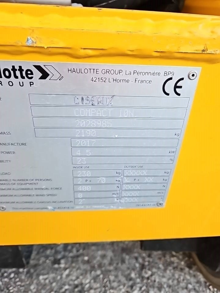 Haulotte Compact 10 N - Ngritës gërshërë: foto 5 Haulotte Compact 10 N - Ngritës gërshërë: foto 5