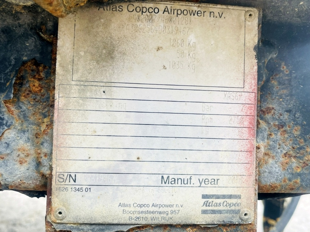Atlas Copco XAS 67DDG (4069) - Kompresor ajri: foto 3 Atlas Copco XAS 67DDG (4069) - Kompresor ajri: foto 3